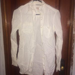 White button down top